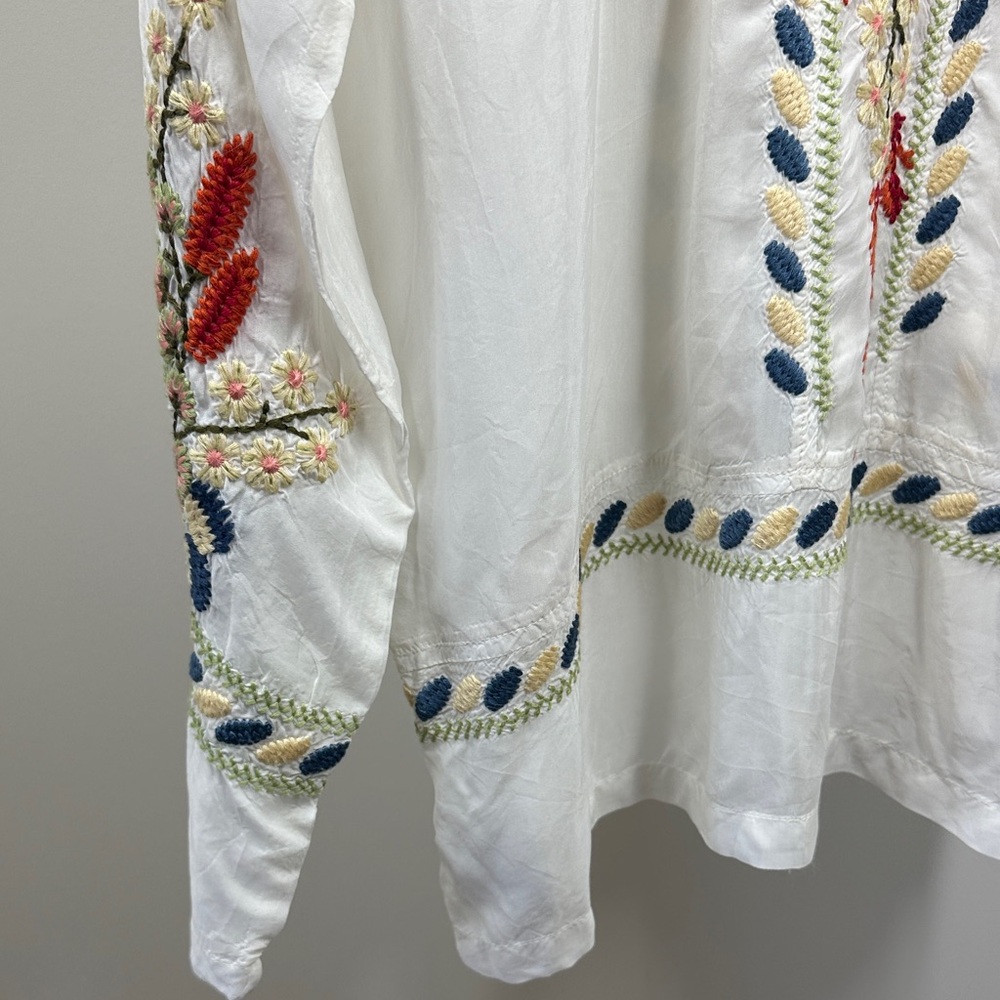 Rare Johnny Was Biya Embroidered Blouse - Picture 9 of 13